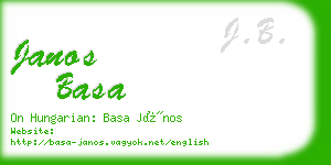 janos basa business card